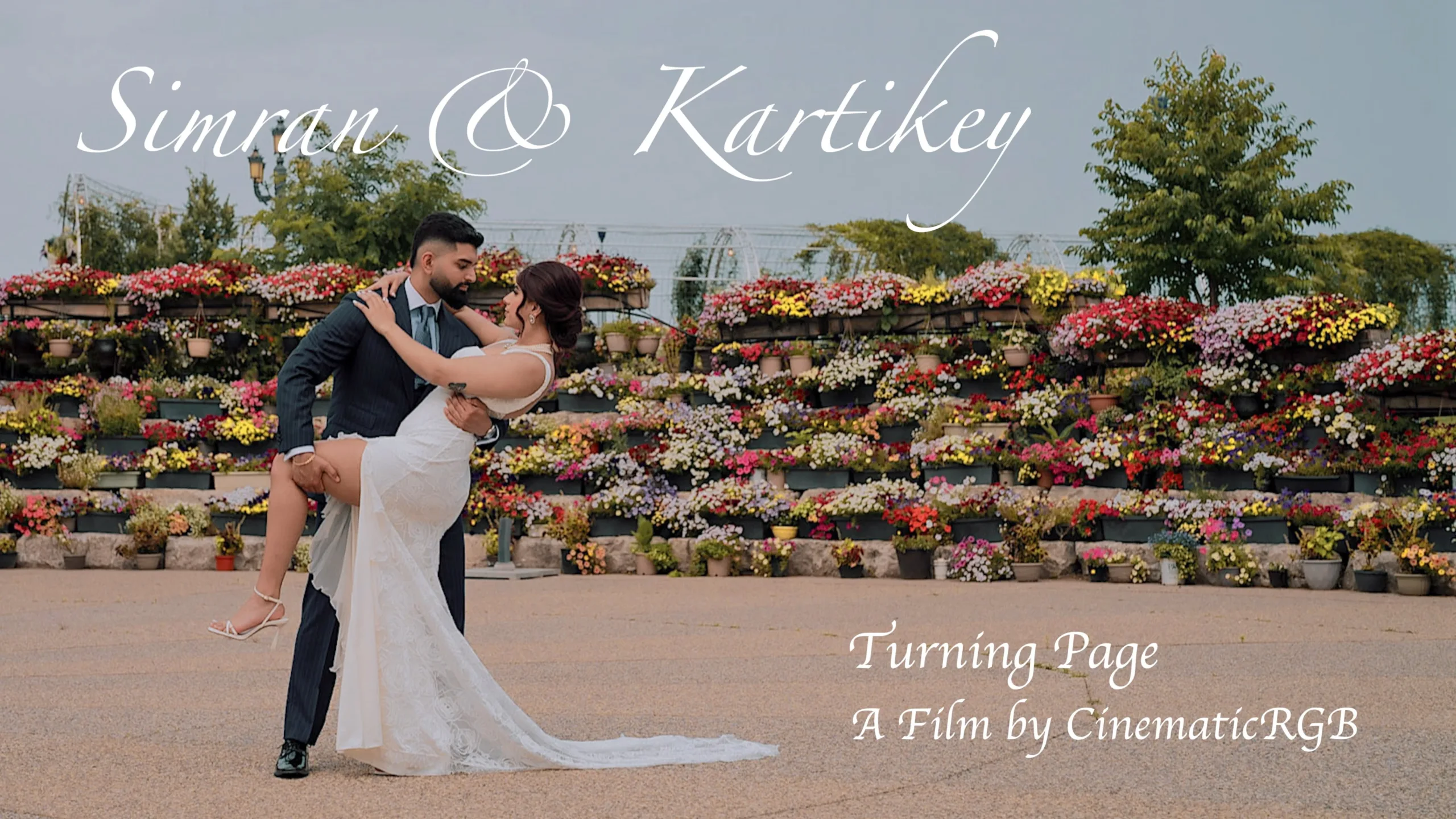 Hindu bride and groom at engagement ceremony captured by Cinematic RGB at Catana Estate in Blandford-Blenheim, Drumbo, Ontario