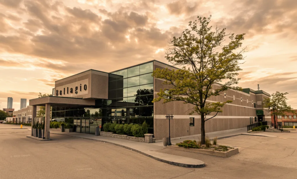 Luxury boutique wedding reception at Bellagio Boutique Event Venue featuring modern decor and intelligent lighting.