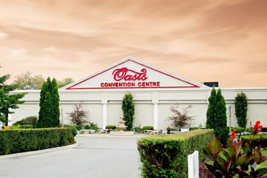 Modern and bright event space at Oasis Convention Centre Mississauga.