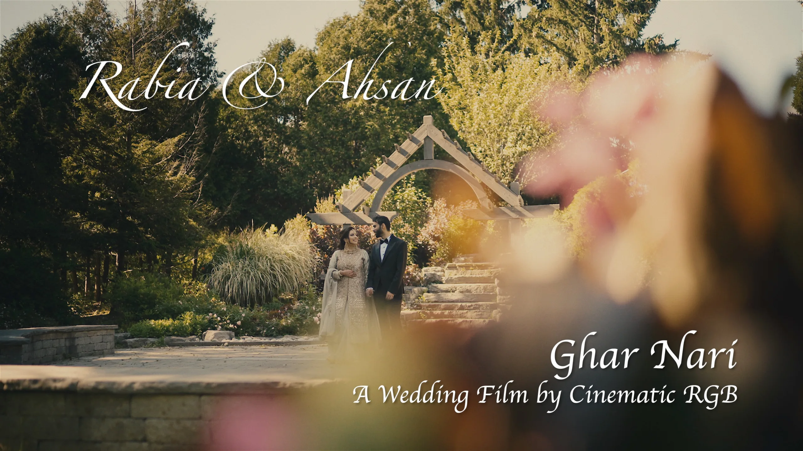 Rabia and Ahsan wedding highlight video cover photo in Ontario