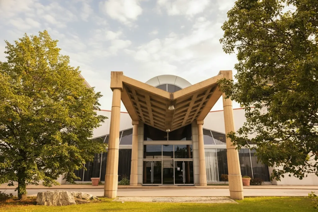 Exterior of The Brighton Convention Centre in Scarborough, a hub for large Tamil and Indian weddings.